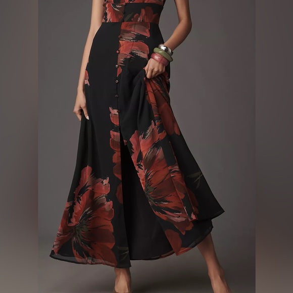 $238 NWOT Hutch “Nia” Floral Maxi Dress in Black Sz 14P - Picture 3 of 13